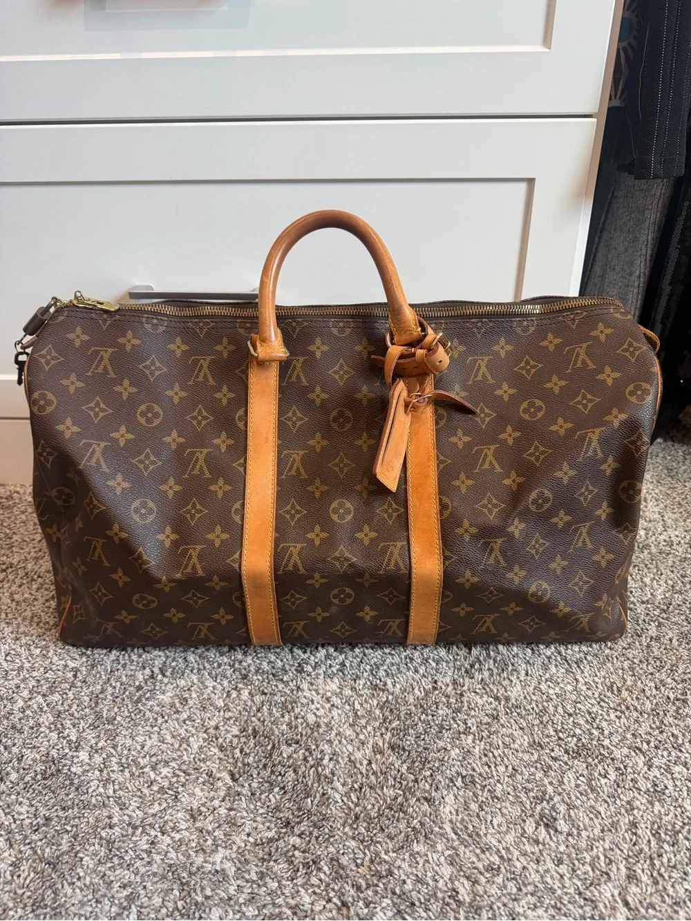 Louis Vuitton Brown Monogram Keepall 50